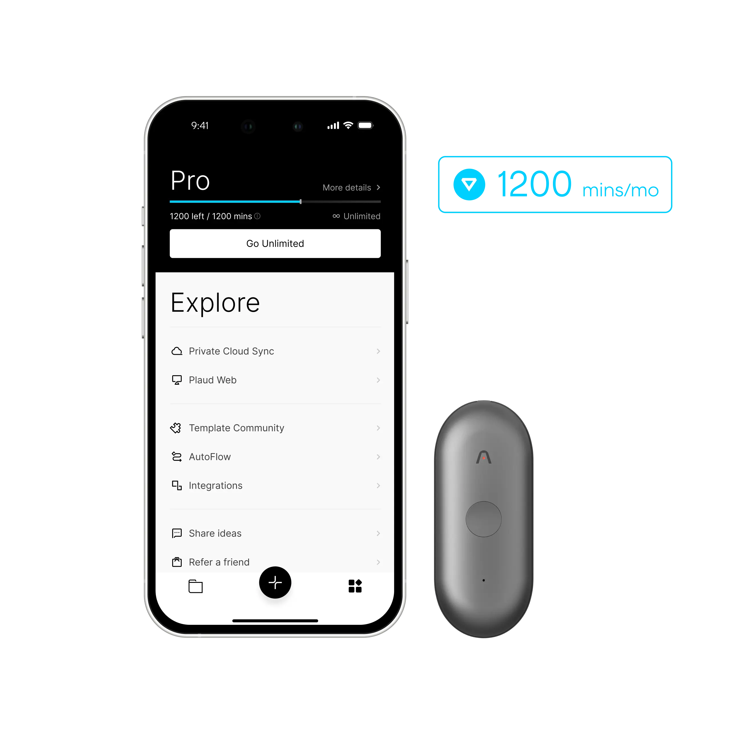 Plan Pro Anual Plaud NotePin S & AI