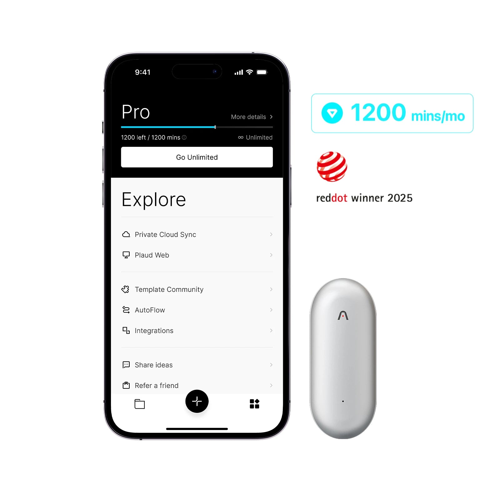 Plan Pro Anual de Plaud NotePin y AI