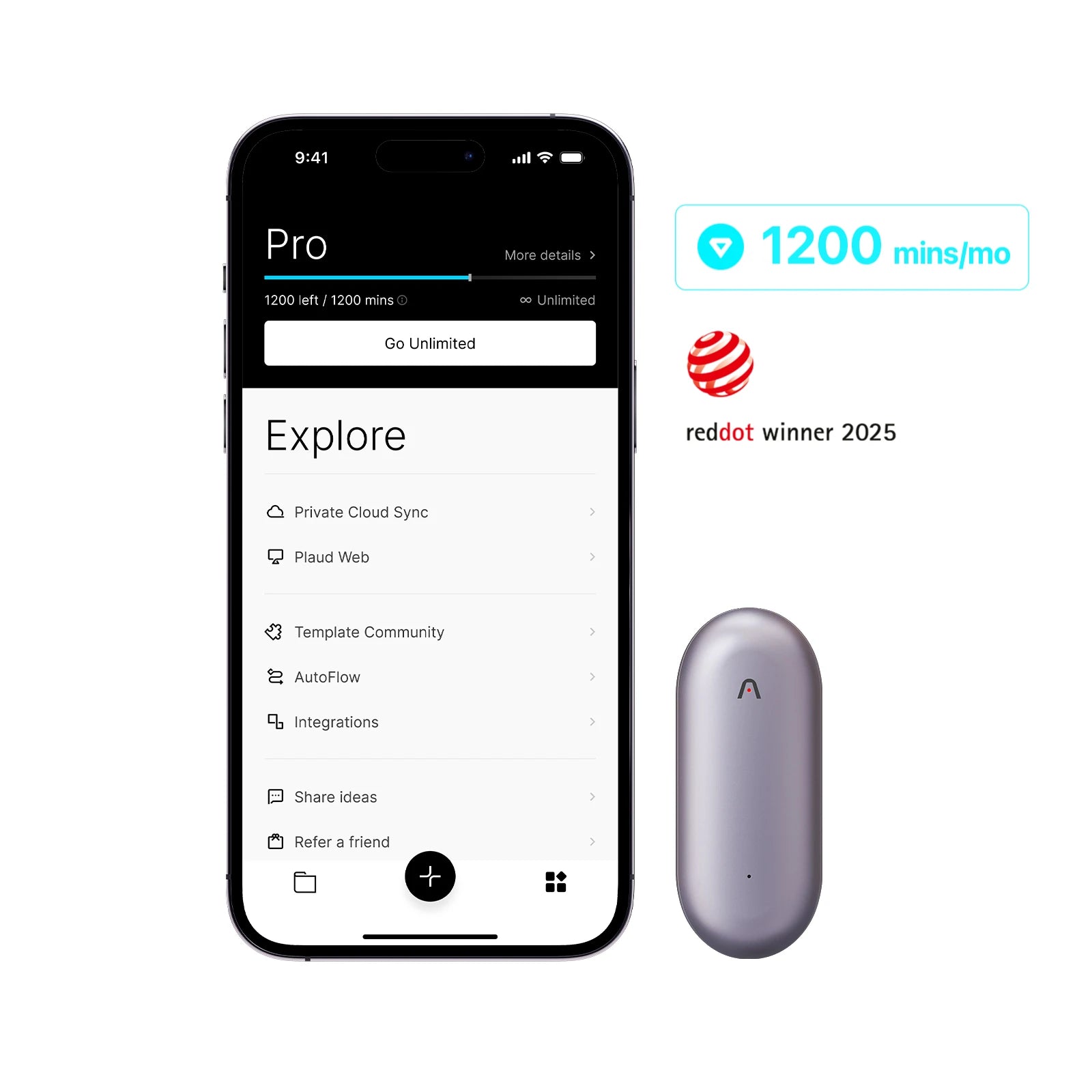 Plan Pro Anual de Plaud NotePin y AI