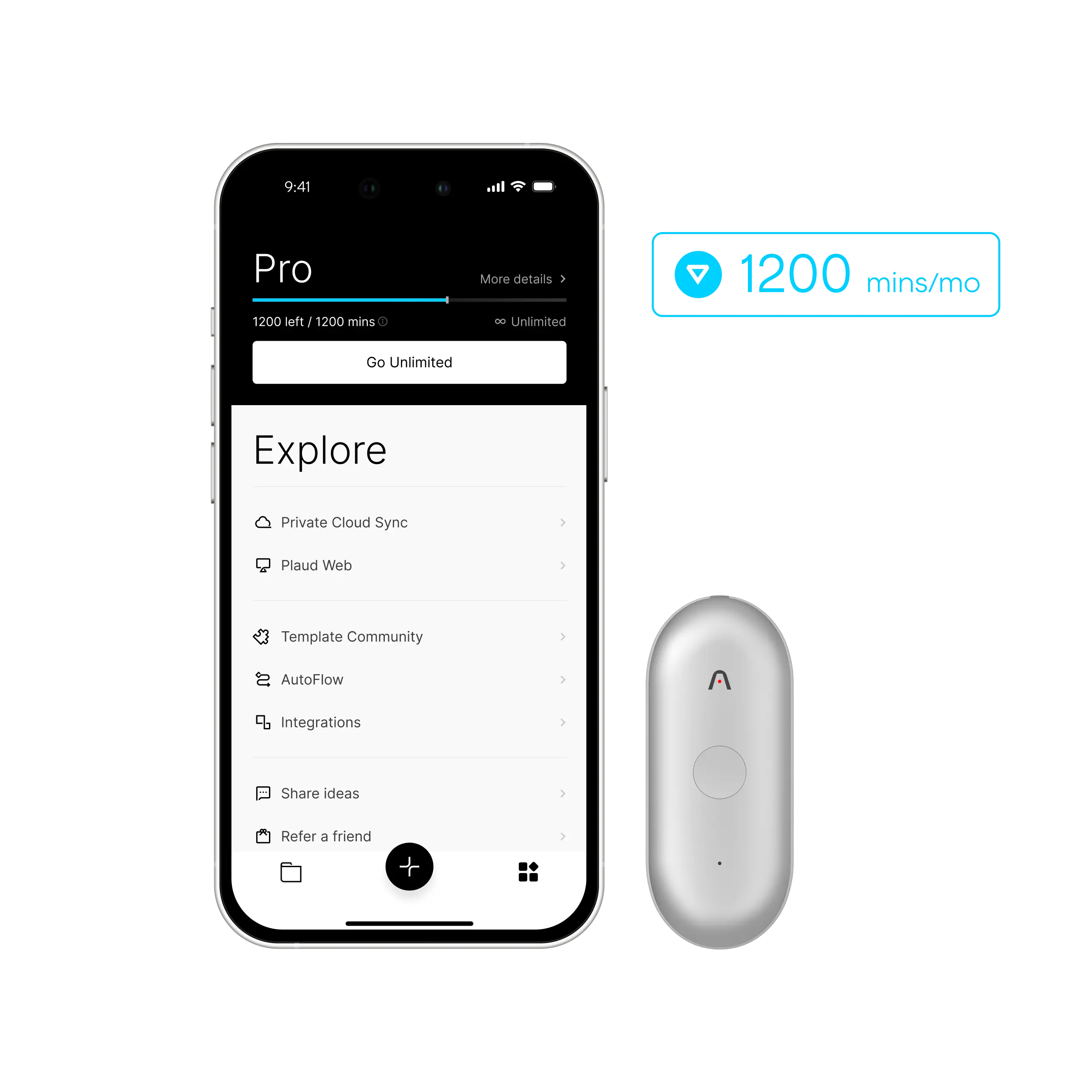 Plaud NotePin S & AI Annual Pro Plan