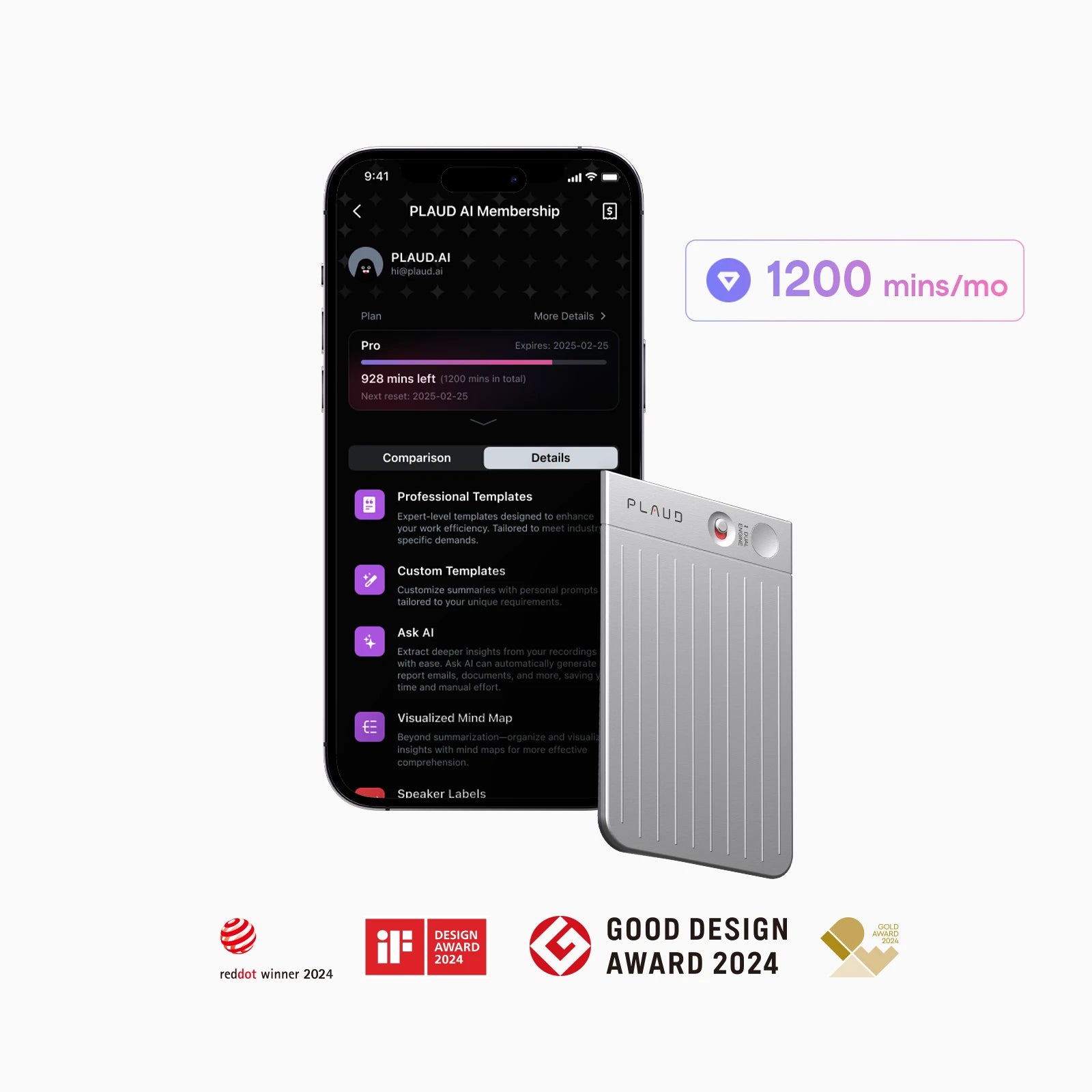 Plaud Note & AI Annual Pro Plan