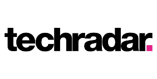 TechRadar logo in black text with a pink square.
